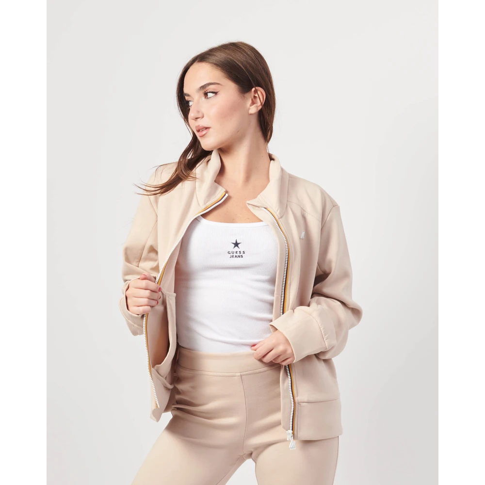 K-way Roze Korte Rits Sweater Alara Pink Dames