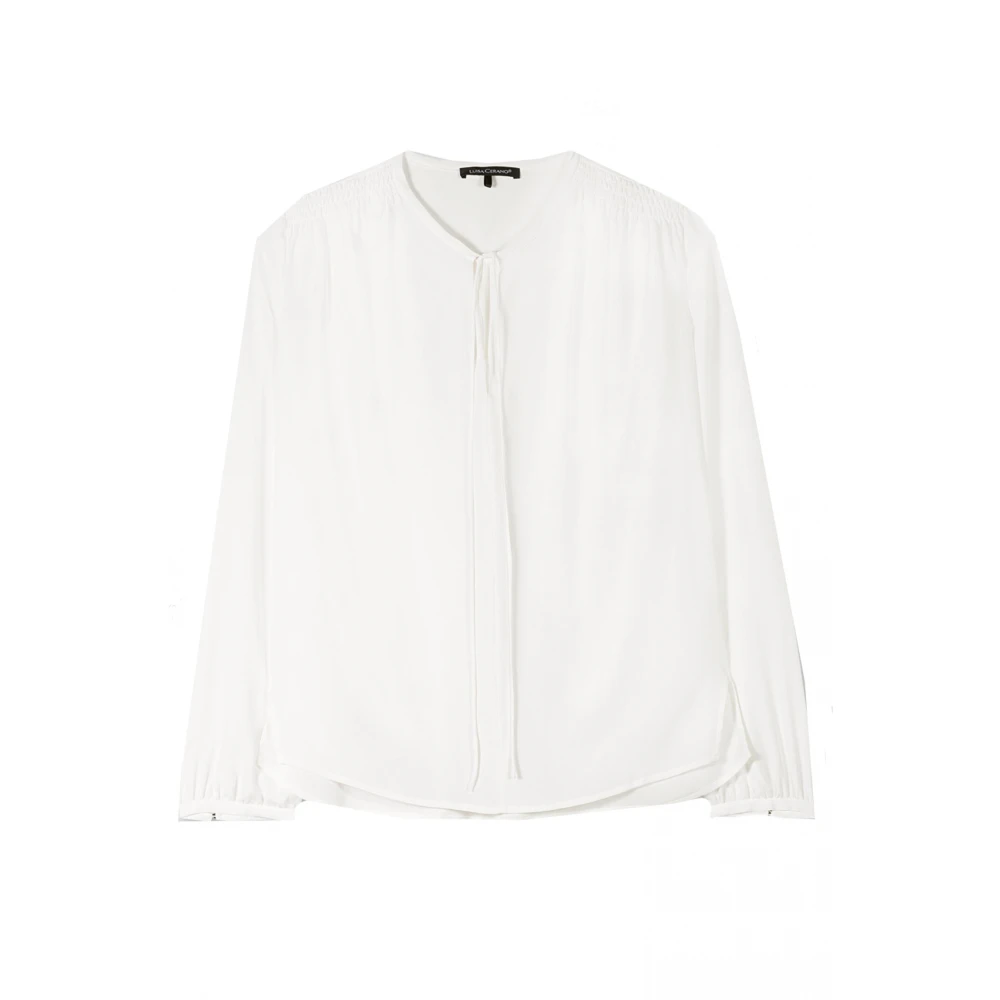 LUISA CERANO Stijlvolle Blouses Collectie White Dames