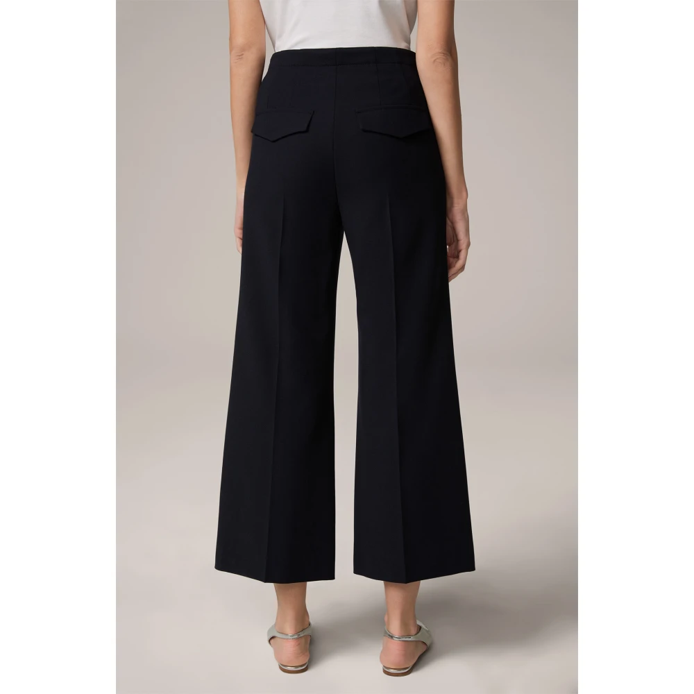 Windsor Navy Crêpe Culotte met Verfijnde Twist Blue Dames