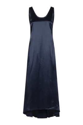 Satin Backless Midi Dress