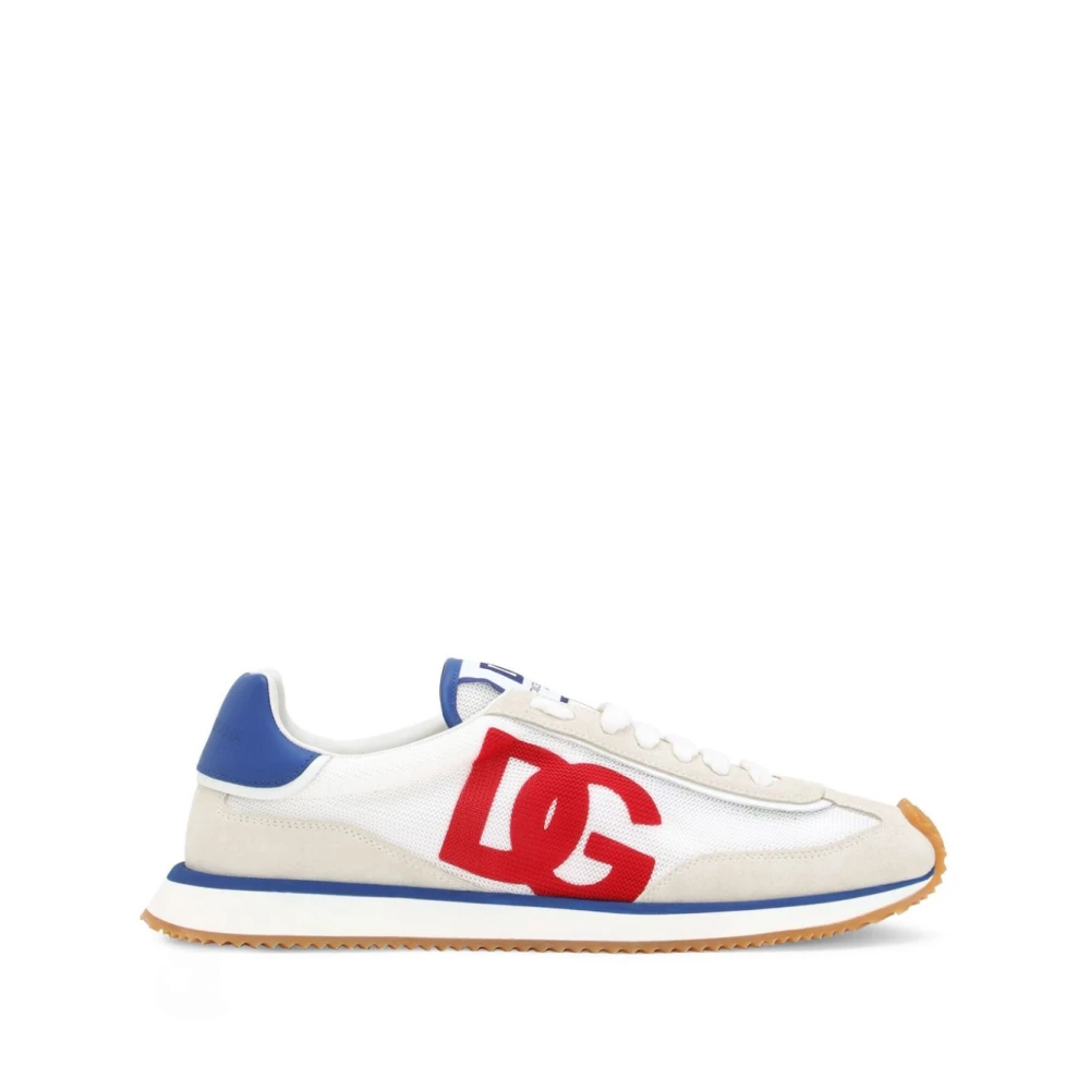 Dolce & Gabbana Witte Sneakers met Rode Details Heren Schoenen Veelkleurig Multicolor