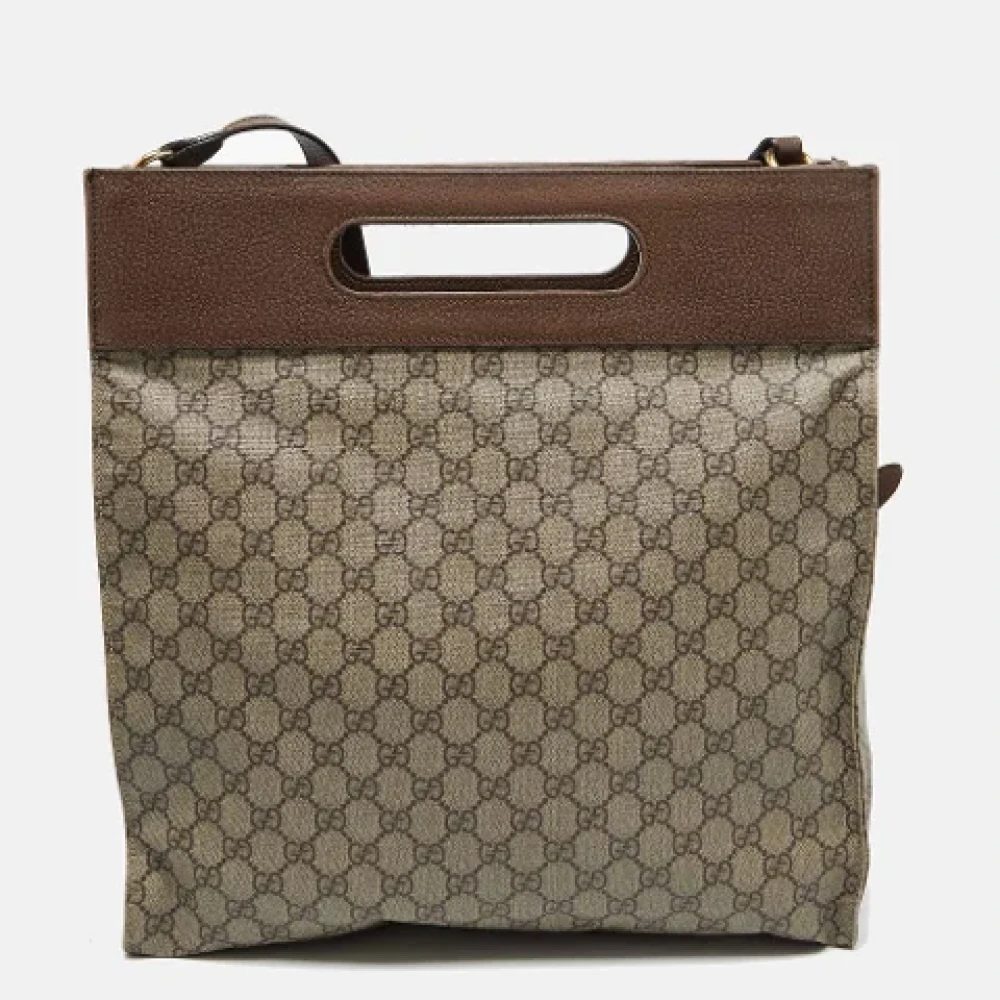 Gucci Vintage Pre-owned Coated canvas gucci-bags Beige Dames
