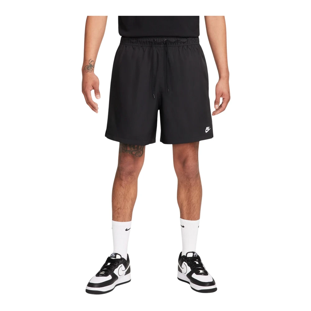 Nike Geweven Flow Club Bermuda Shorts Black Heren