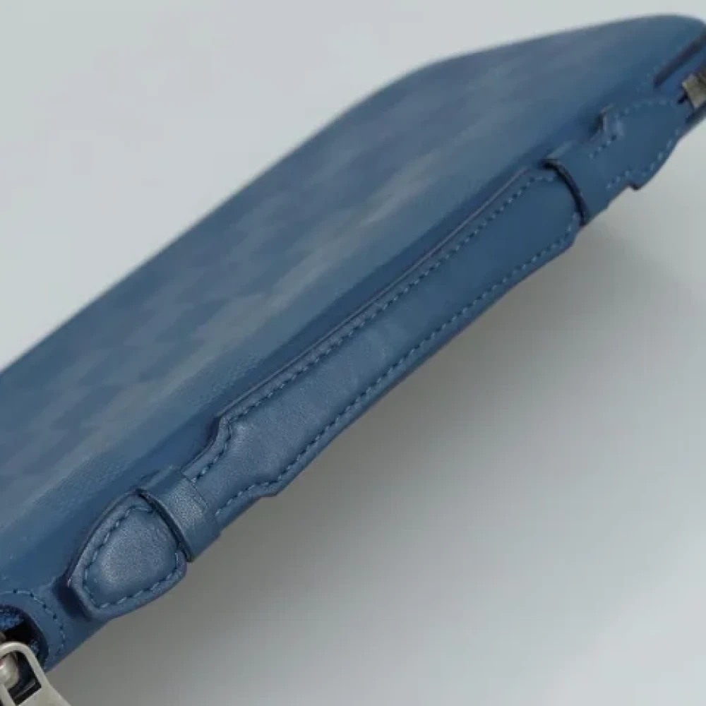Louis Vuitton Vintage Pre-owned Leather clutches Blue Dames