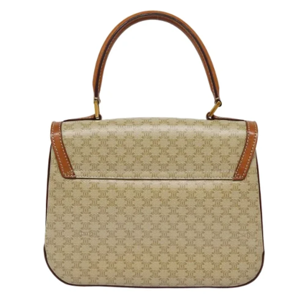 Celine Vintage Pre-owned Canvas handbags Beige Dames