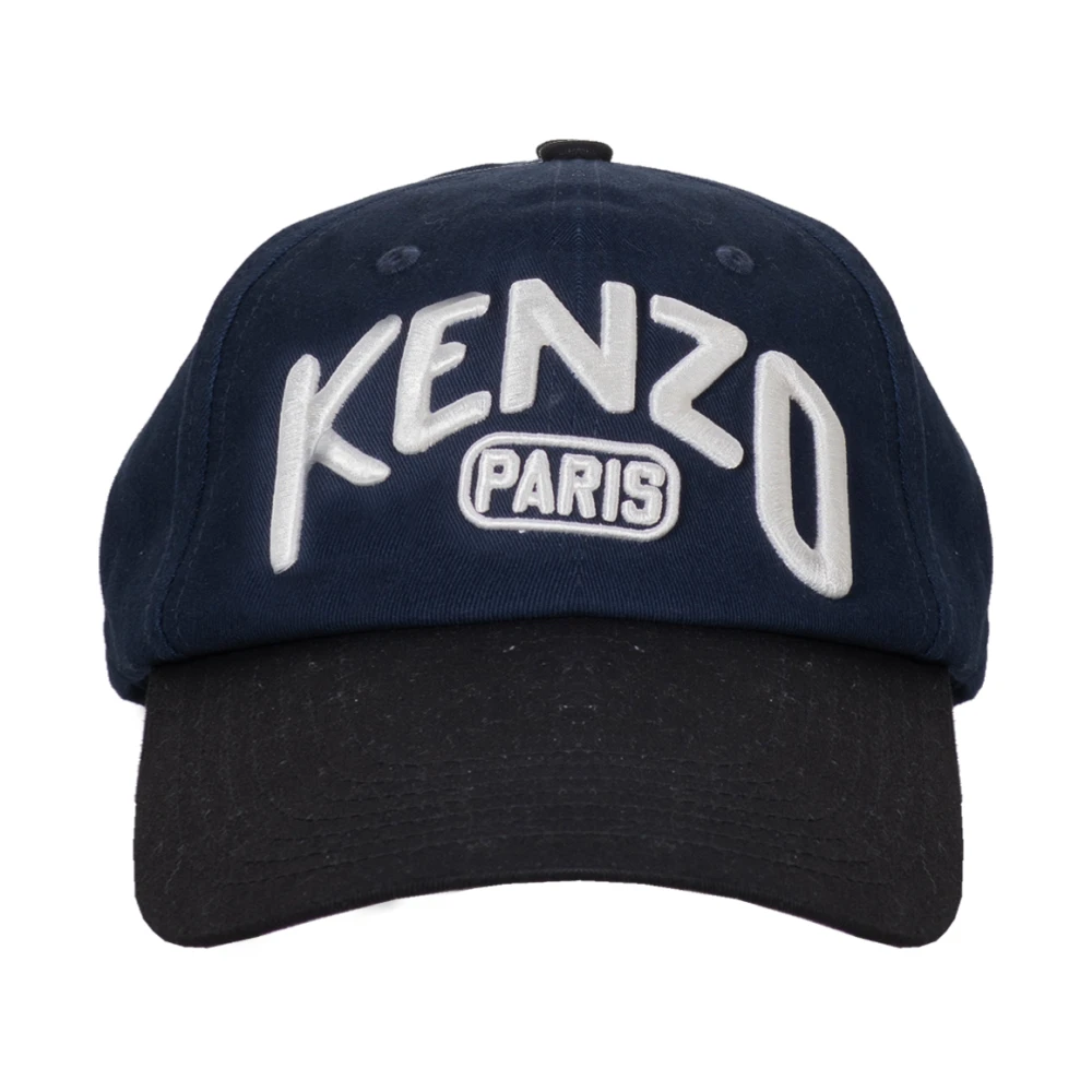 Kenzo Blauwe Katoenen Baseballpet met Logo Blue Heren