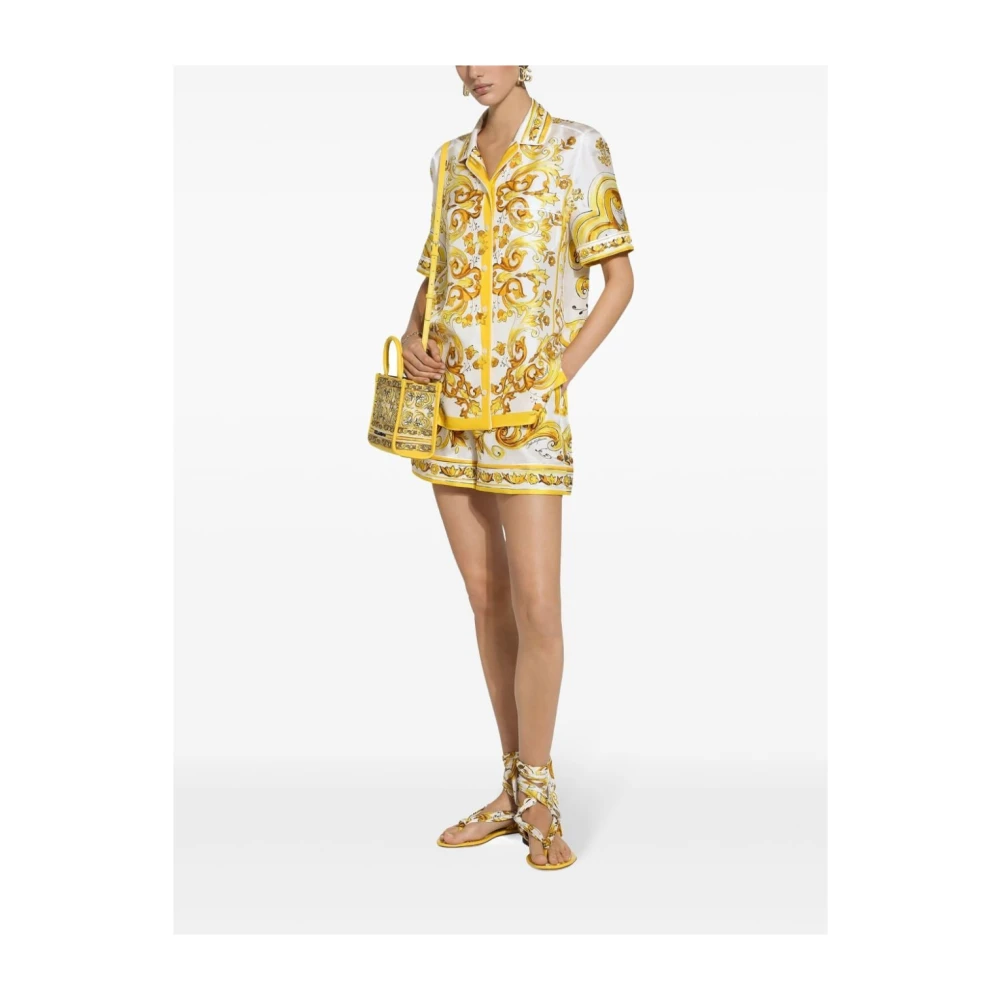 Dolce & Gabbana Stijlvolle Camicia Overhemden Yellow Dames