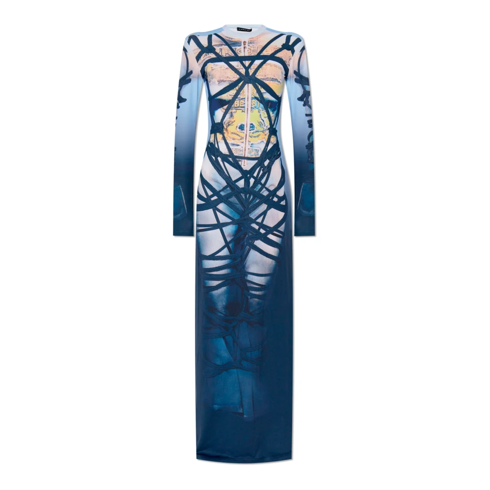 Y Project Lange jurk Blue Dames