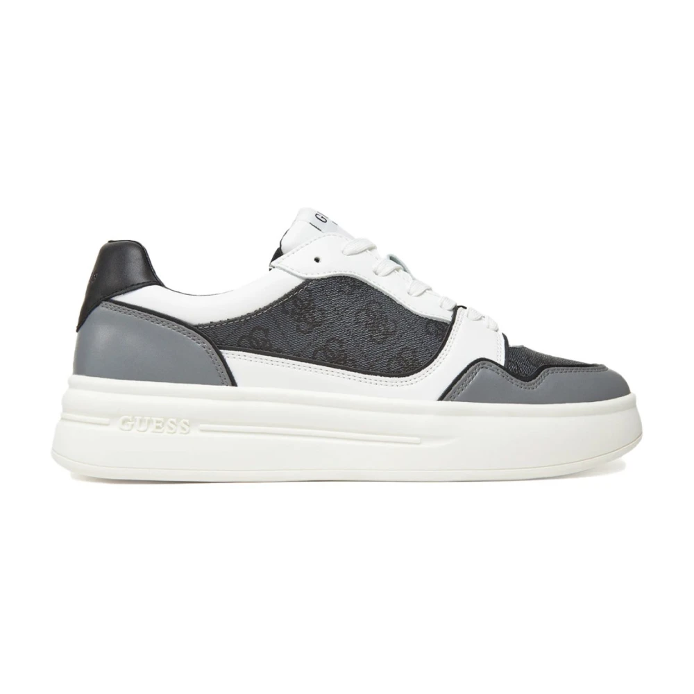 Guess Grijze Sneakers Platform PU Leren Schoenen Heren Schoenen Grijs