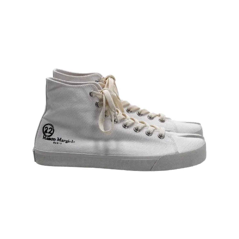 Pre-owned Hvitt lerret Maison Margiela joggesko