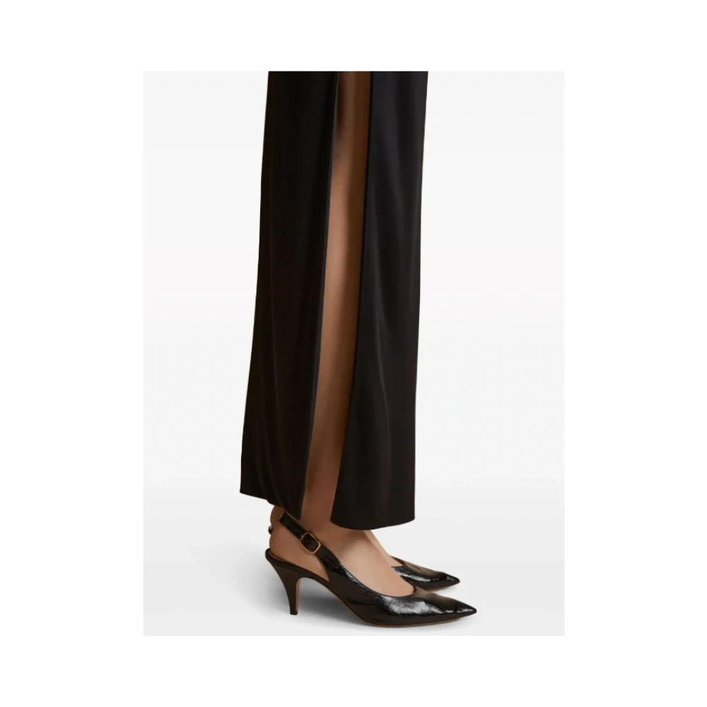 Khaite Zwarte Off-Shoulder Maxi Jurk Black Dames