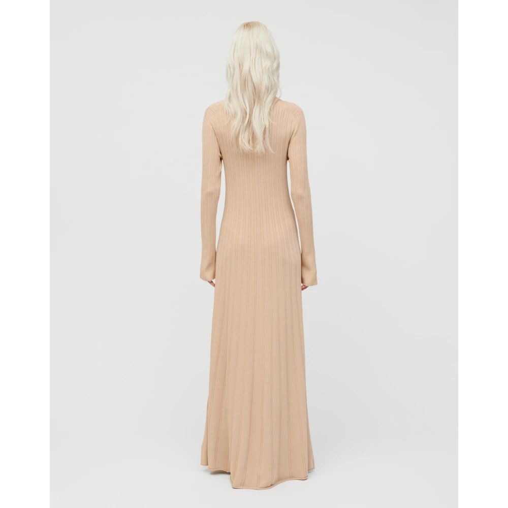 IVY OAK Flowing Gebreide Jurk in Karamel Beige Dames