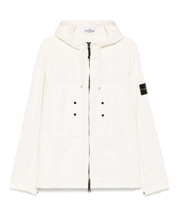 veste-a-capuche-blanche-avec-badge