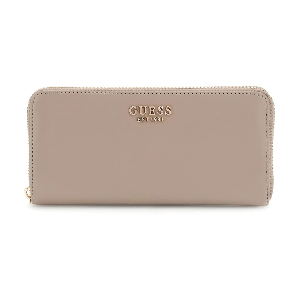 Guess Laurel Small Zip Portemonnee Donker Taupe Brown Dames