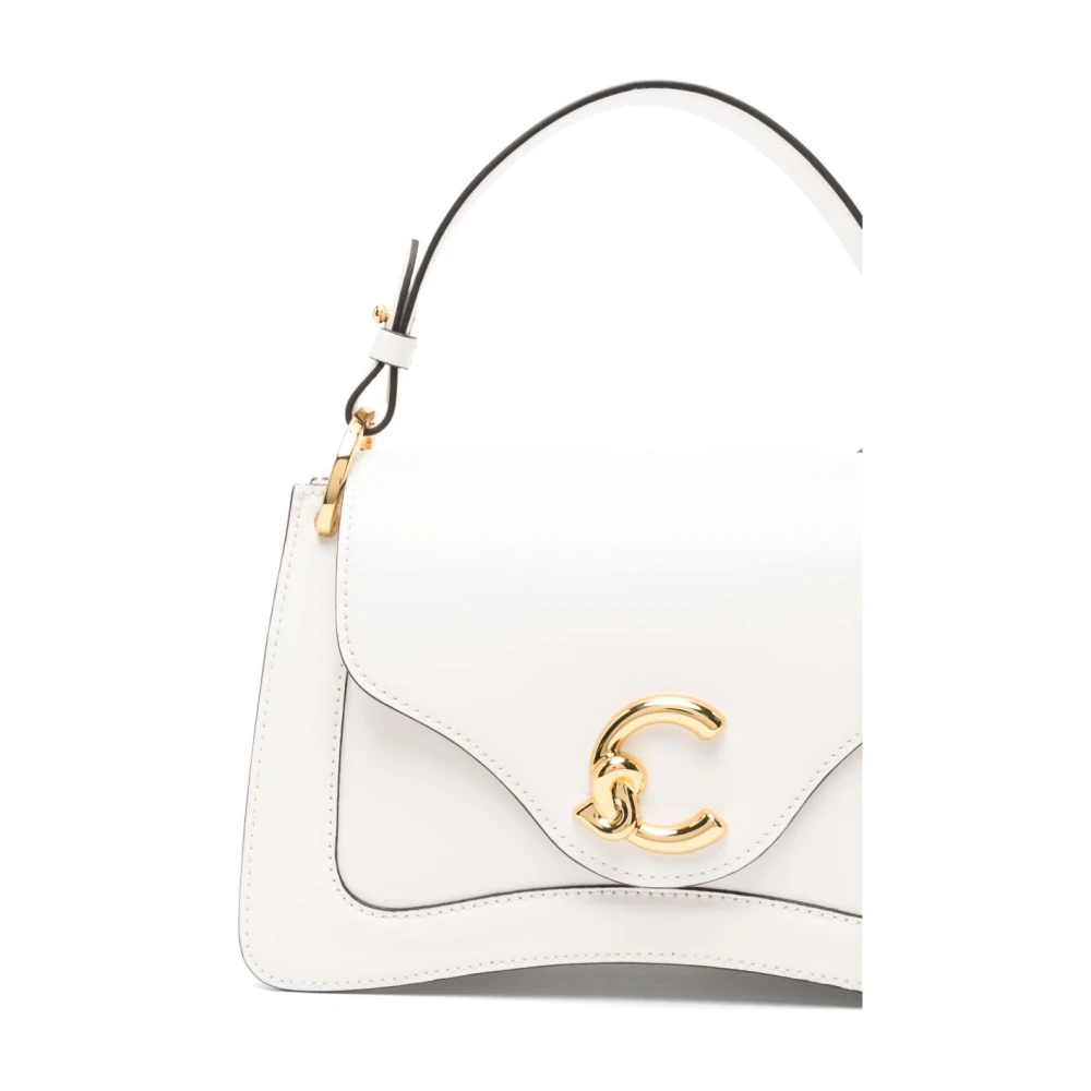 Coccinelle Witte Foldover Tas met Afneembare Band White Dames