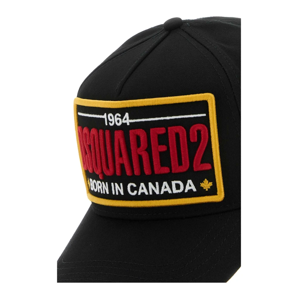 Dsquared2 Zwarte katoenen baseballpet Black Heren