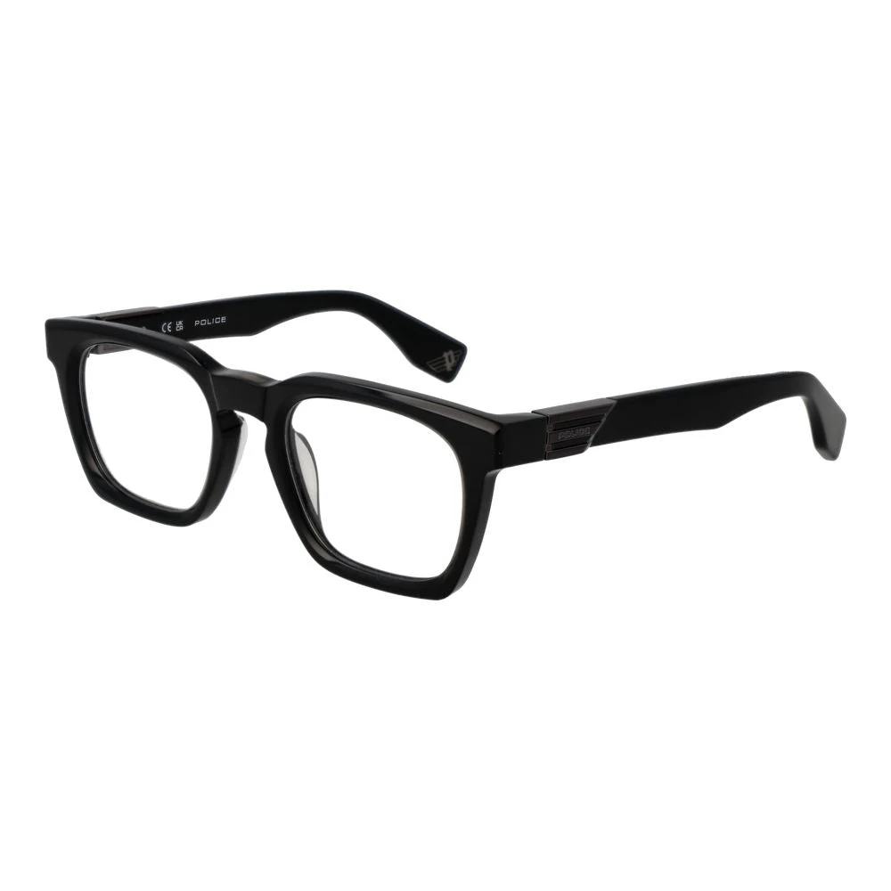Police Men's Black Glasses, One Size, Square Optical Frame