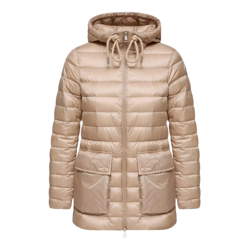 Moncler , Down Coats, Female, Beige, S, Jasmin Short Down Jacket