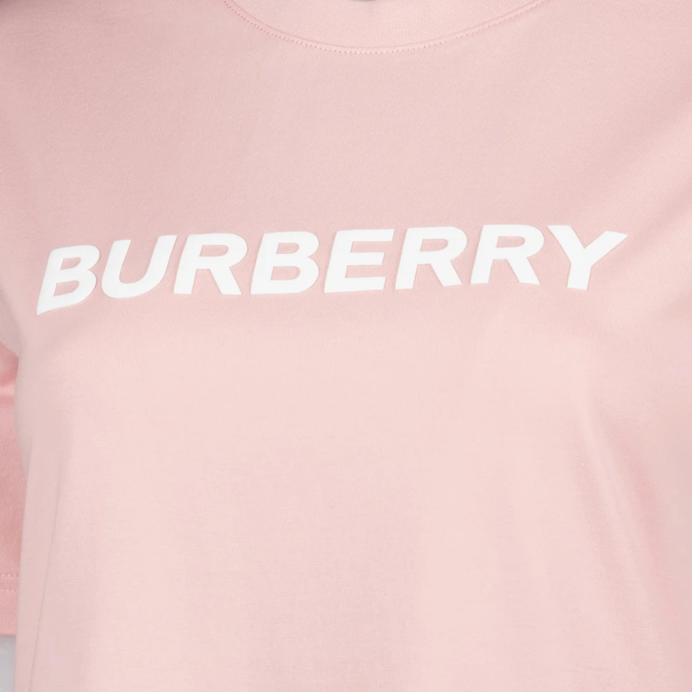 Burberry Logo Print T-Shirt Pink Dames