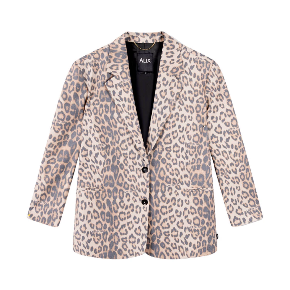 Alix The Label Luipaard Blazer voor Dames Brown Dames