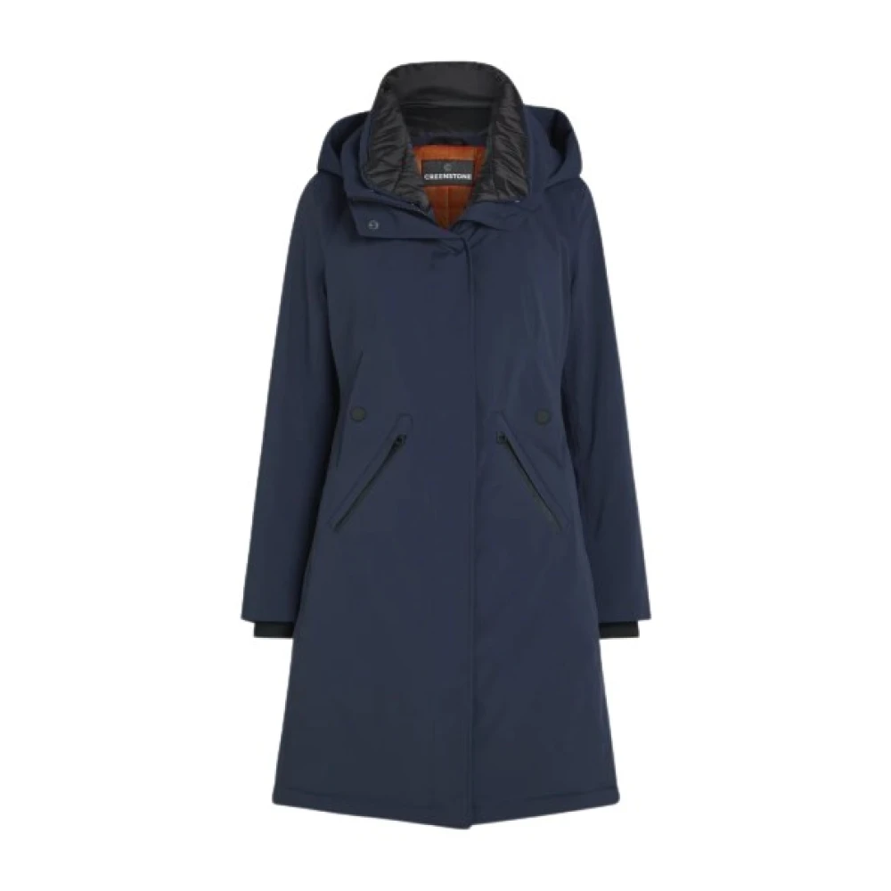 Creenstone Lange Waterdichte Parka Evanna Model Blue Dames