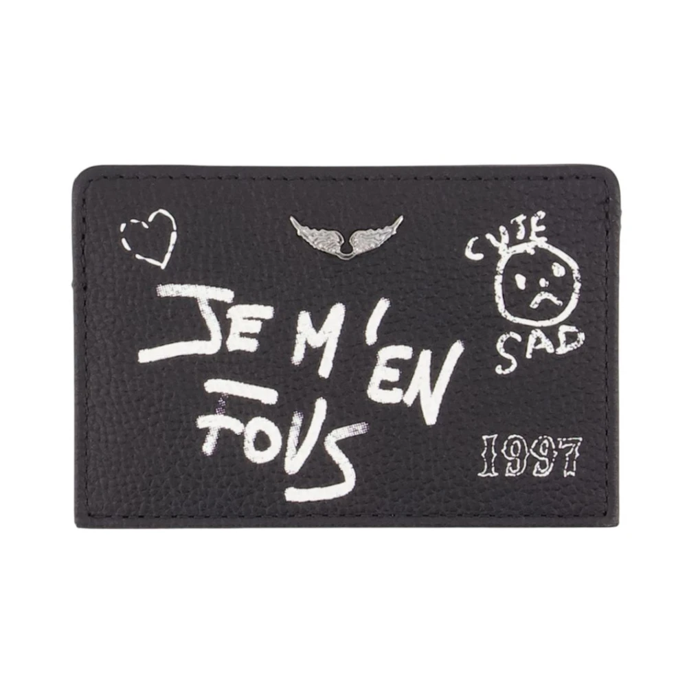 Zadig & Voltaire Donna Nero Portacarte Zv Pass Arty Tag - Immagine 2