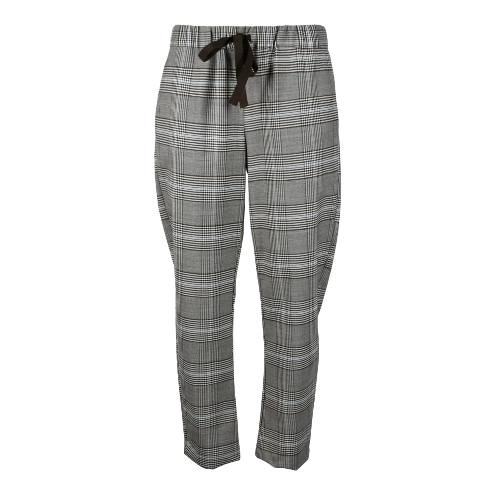 Semicouture Elegante Wollen Broek Gray Dames