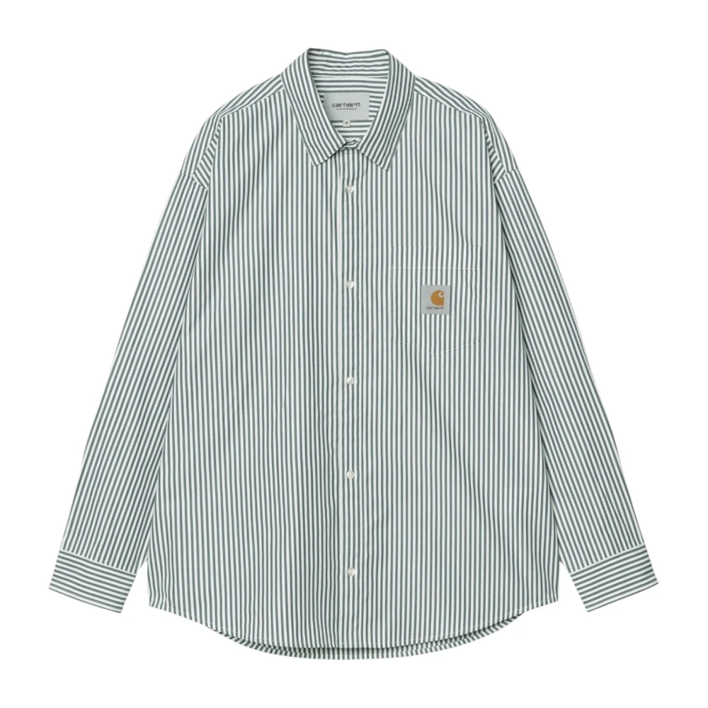 Carhartt Wip Blue Casual Shirts, Male, L, L/S Daldry Shirt