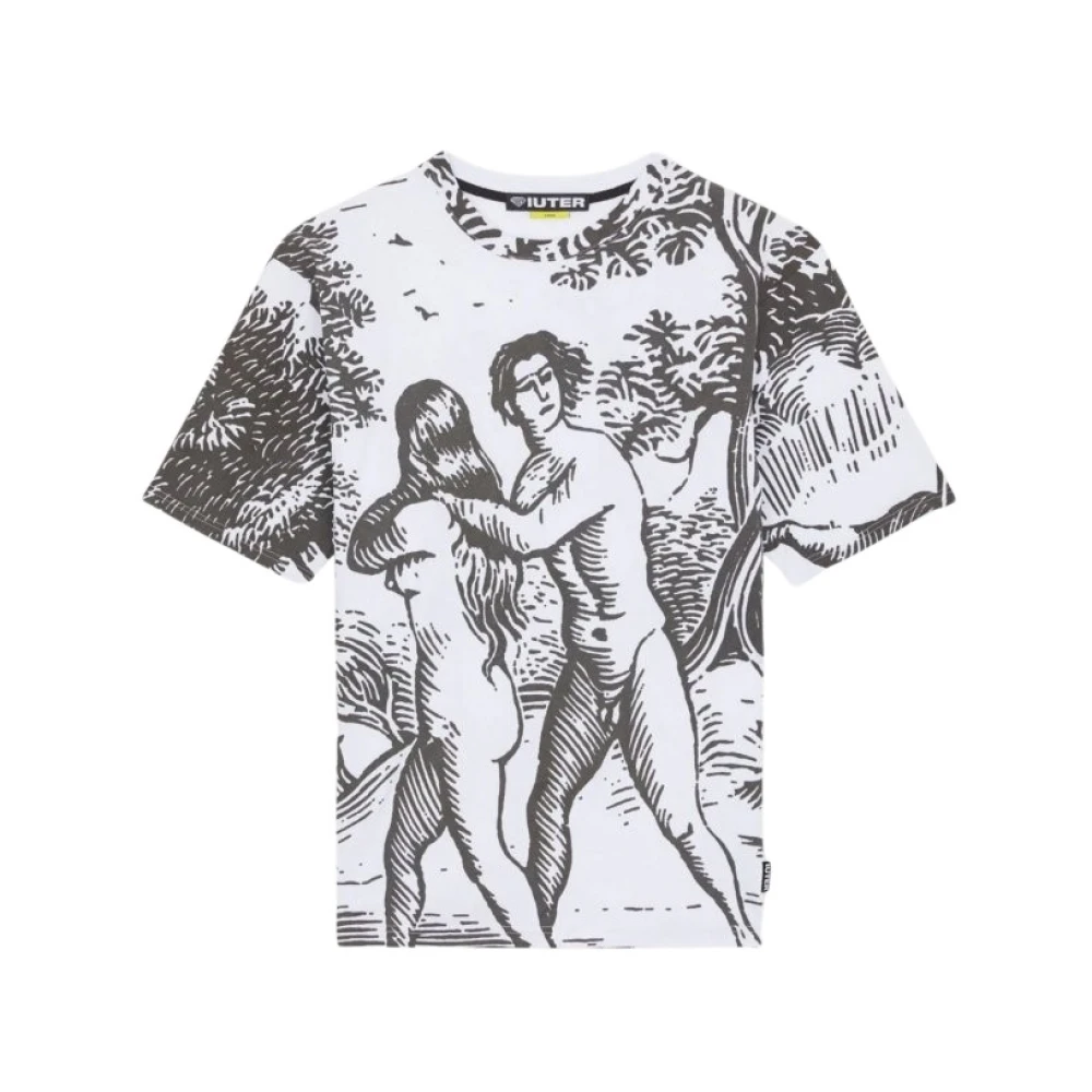 Iuter Endless Tee Vlag Kraag Geribbeld White Heren