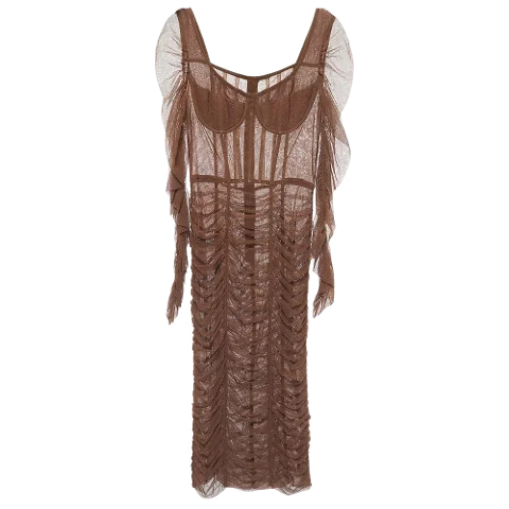 Dolce & Gabbana Pre-owned Tulle dresses Brown Dames
