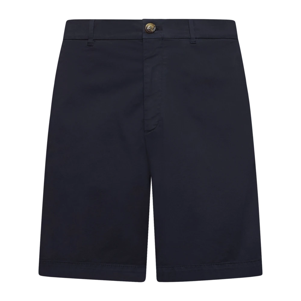 Brunello Cucinelli Twill Bermuda Shorts - Male - Casual Shorts - Blue - M - Shorts