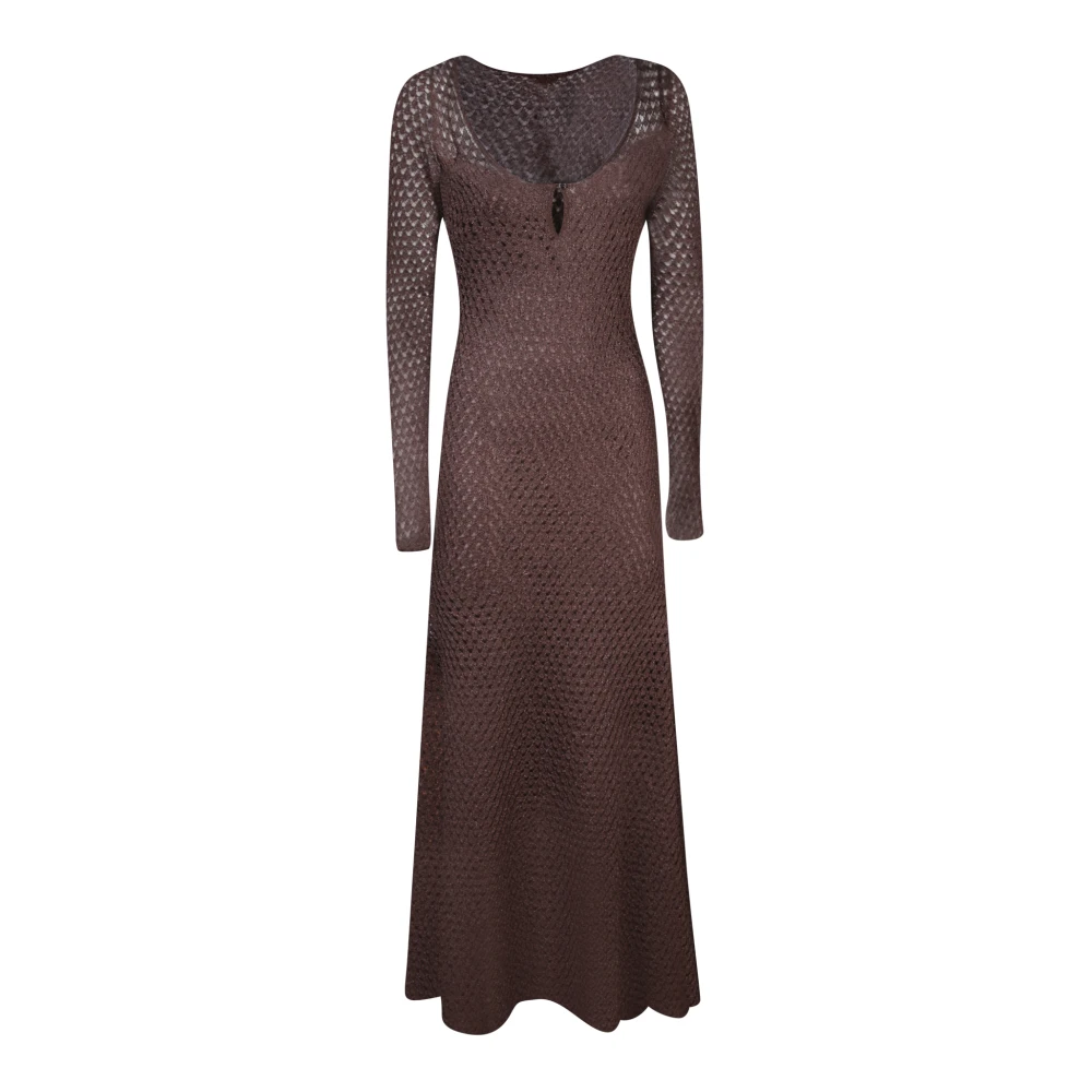 Tom Ford Bruine Gehaakte Jurk Brown Dames