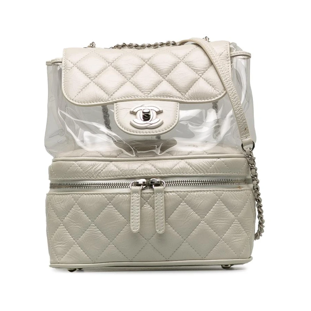 Chanel Vintage Women's White Pre-Owned Aquarium Backpack