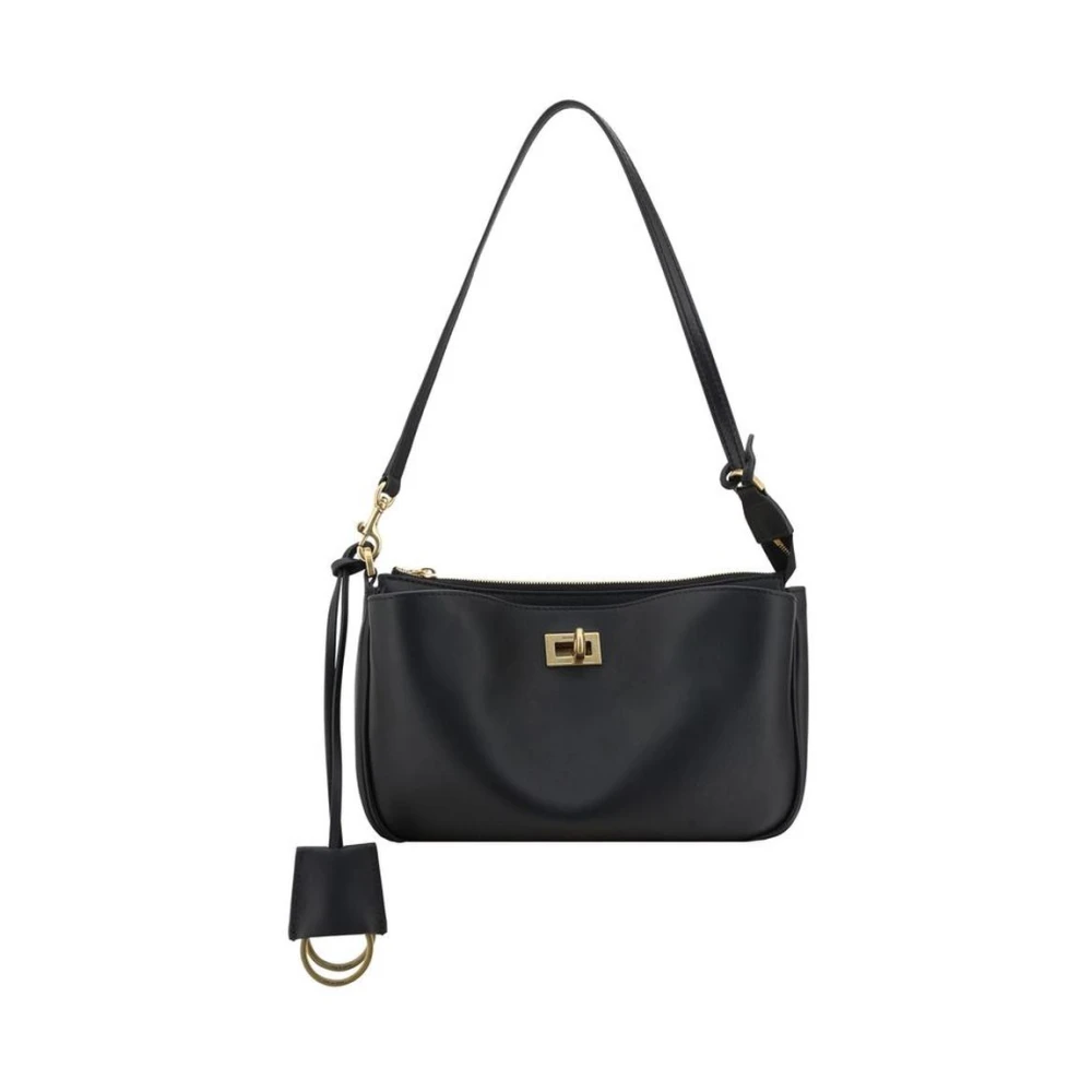 Balenciaga Leren schoudertas met verstelbare band Black Dames