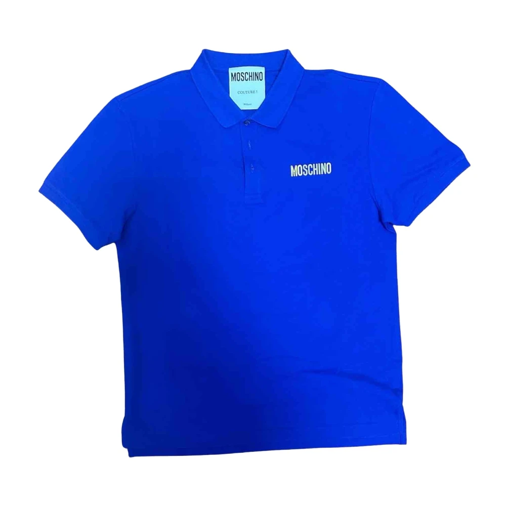 Moschino Polo Shirts Blue Heren