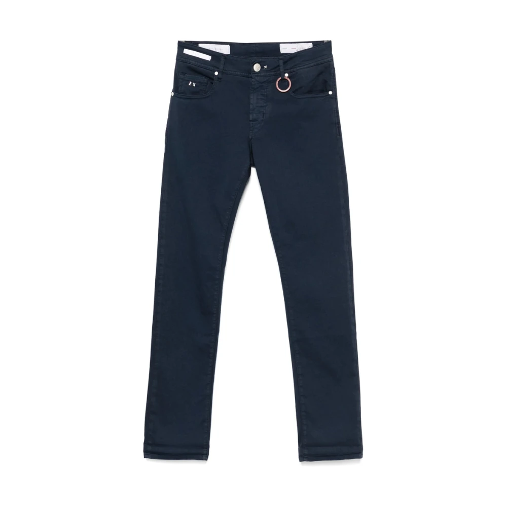 Tramarossa Navy Blauwe Klassieke Knoop Jeans Blue Heren