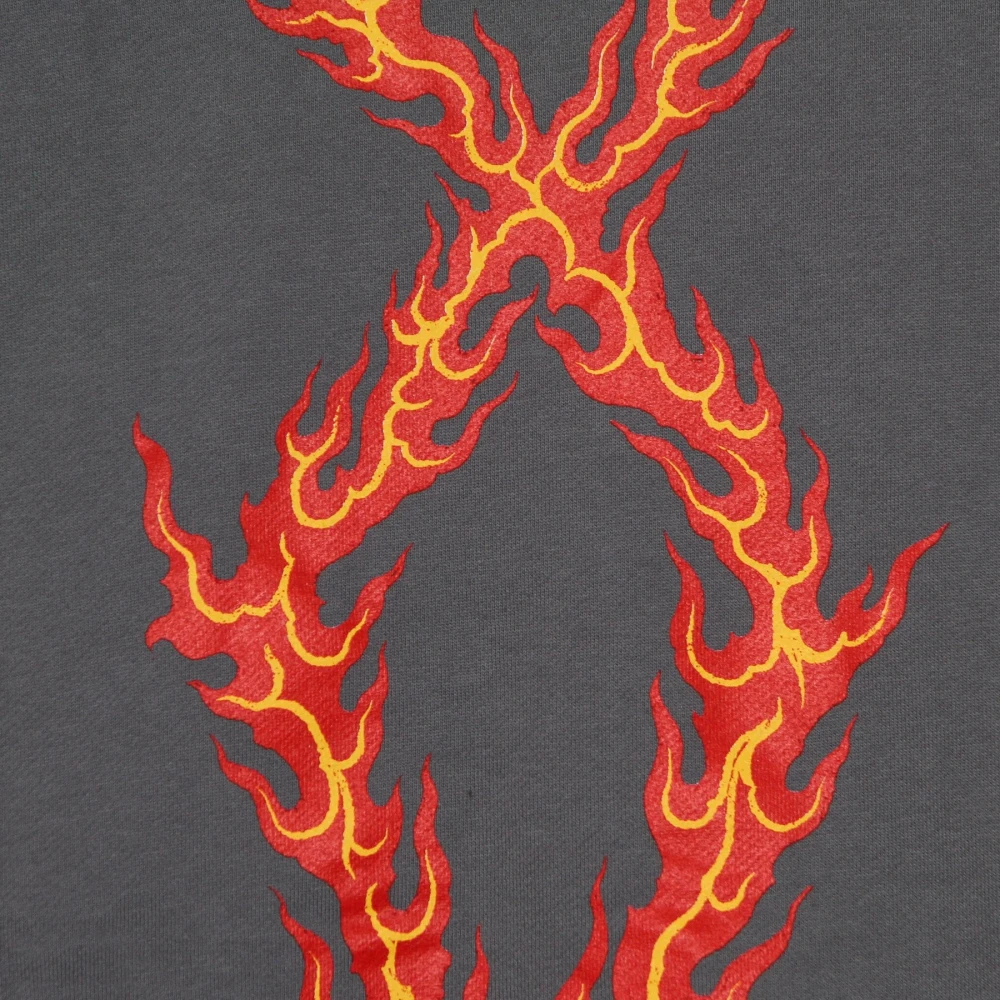 Propaganda Flame Hoodie Grijs Sweatshirt met lange mouwen Gray Heren