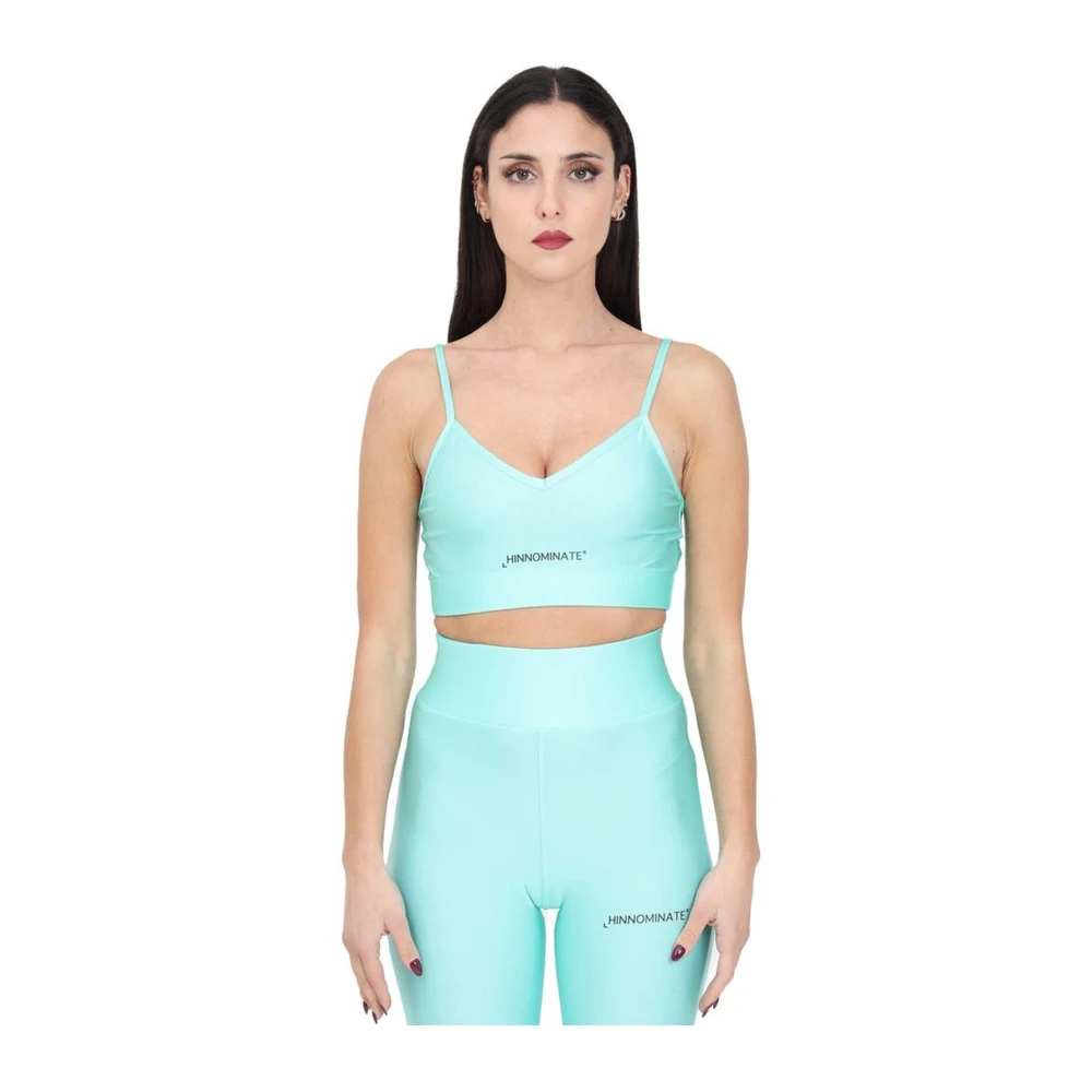 Hinnominate Luxe Glanzende Groene Polyamide Top Green Dames