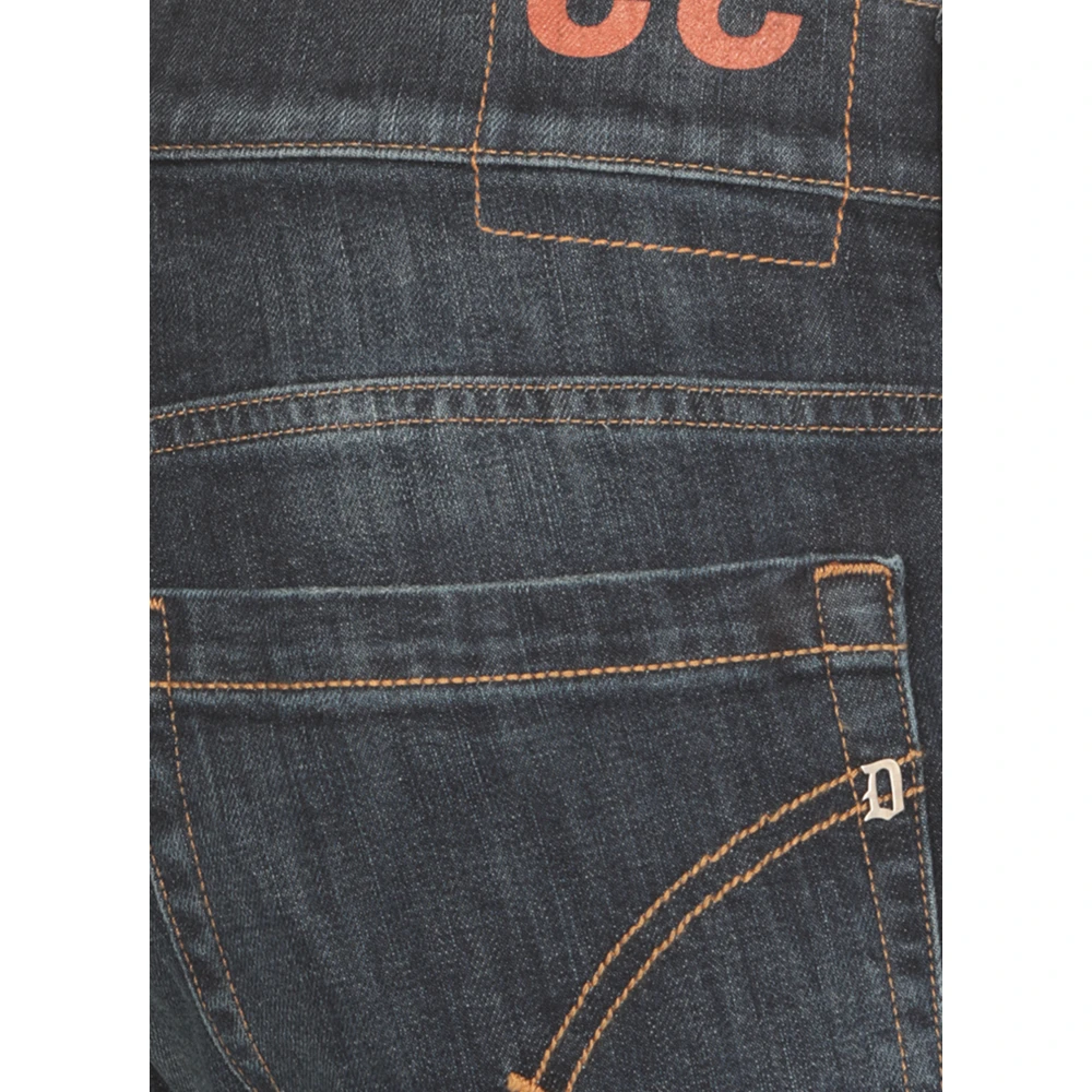 Dondup Blauwe Katoenen Jeans met Borduurwerk Blue Heren
