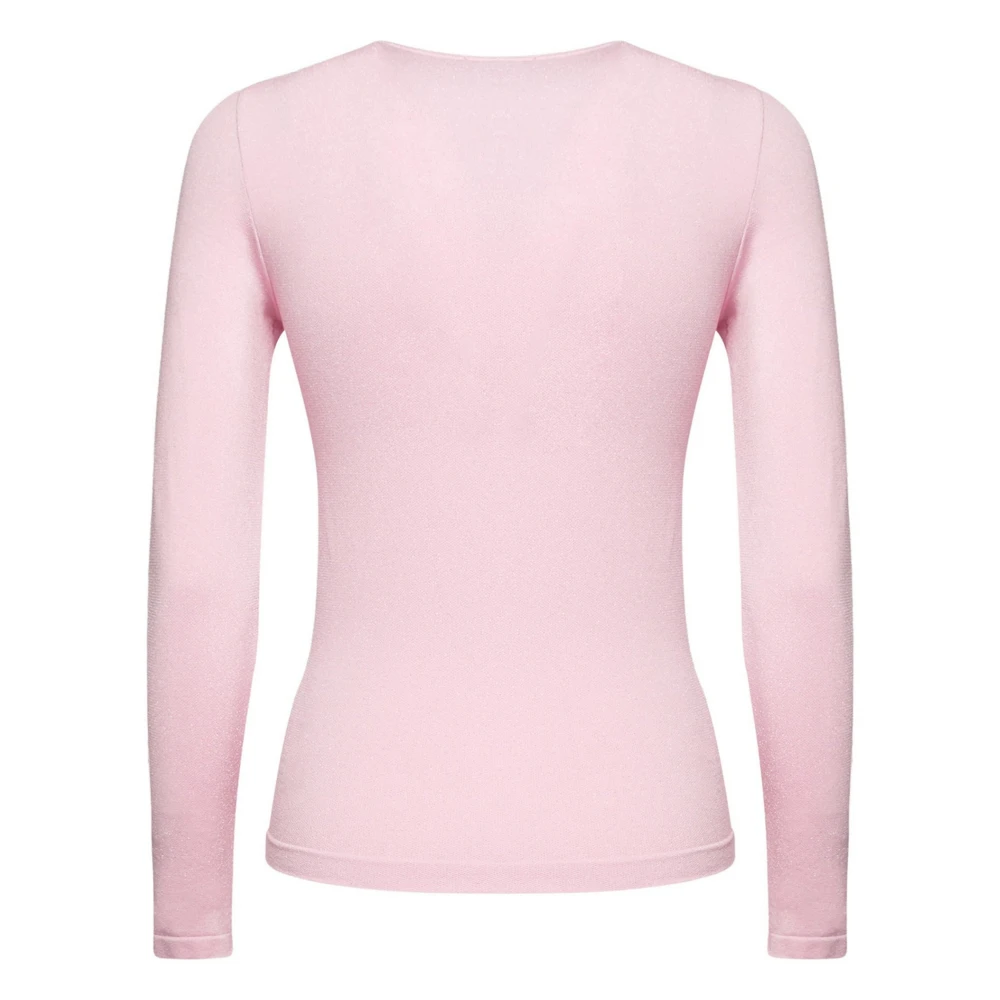 MVP wardrobe Metallic Top Lange Mouwen Pink Dames