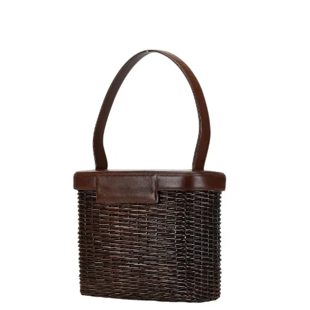 Chanel Vintage Pre-owned Leather chanel-bags Brown Dames