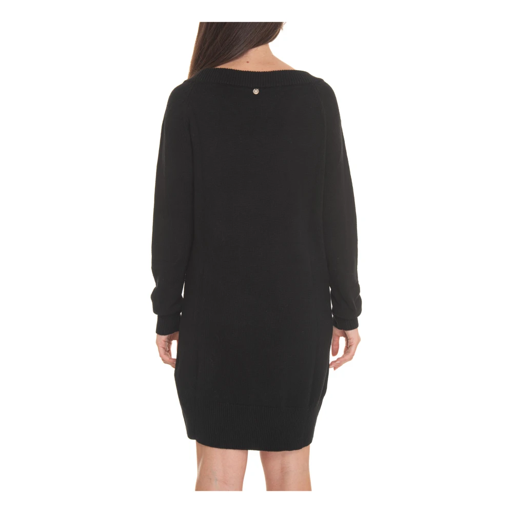 Liu Jo Wollen Jurk met Parels Black Dames