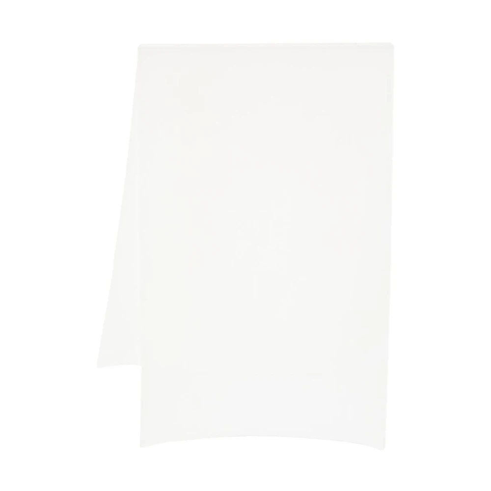 D.exterior Women's White Silk Scarves, One Size, Silk Scarf