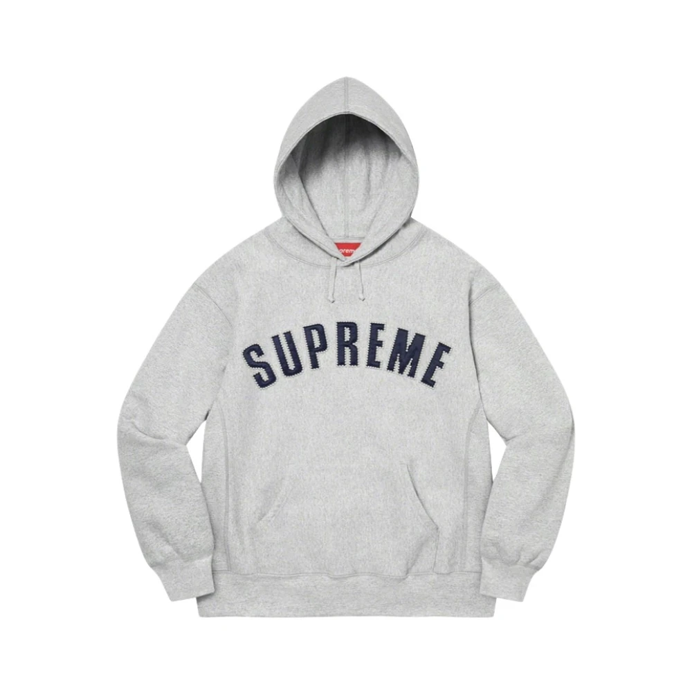 Supreme Beperkte Oplage Parel Logo Hoodie Grijs Gray Heren