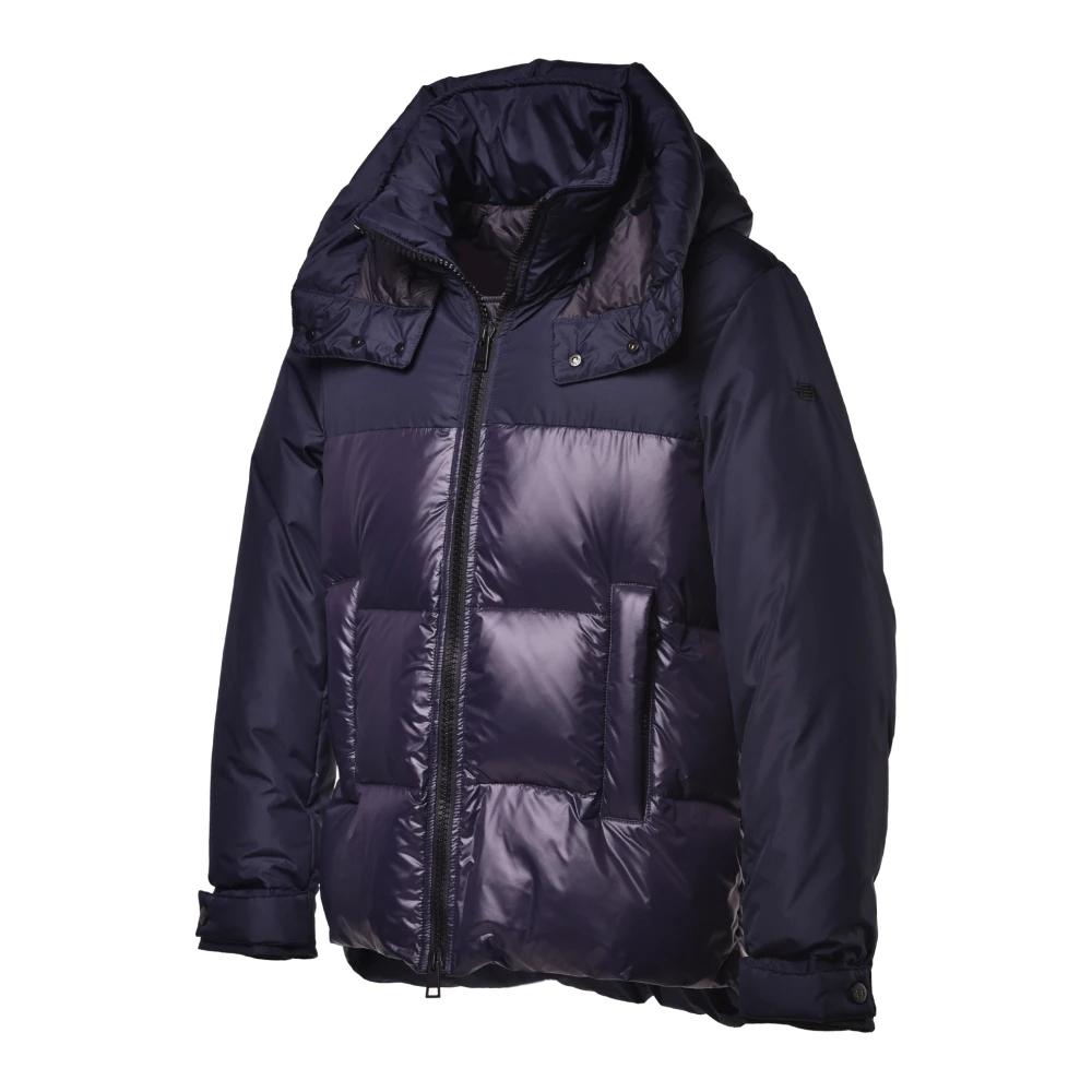 Baldinini Down jacket in blue nylon Blue Heren