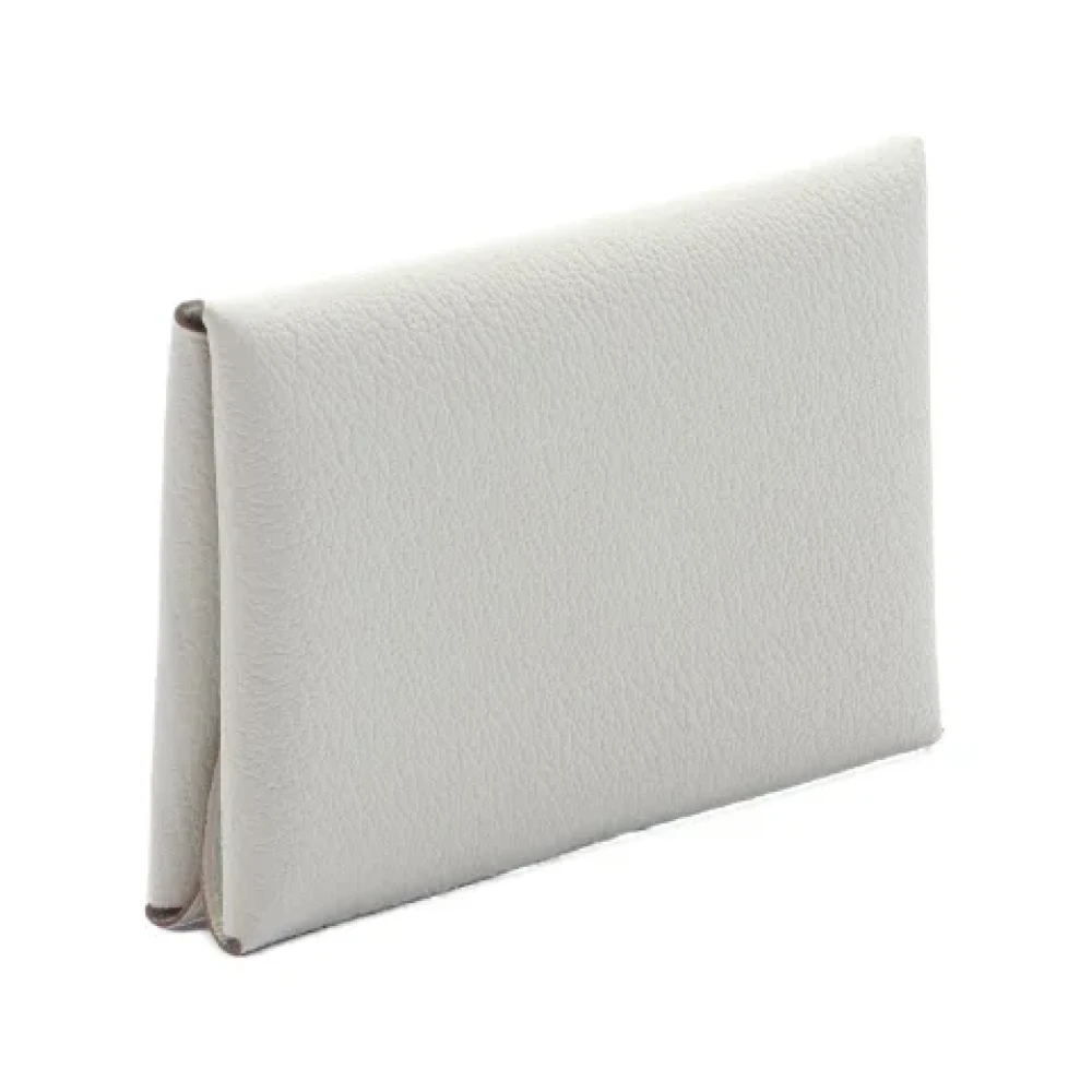 Hermès Vintage Pre-owned Leather wallets Beige Dames