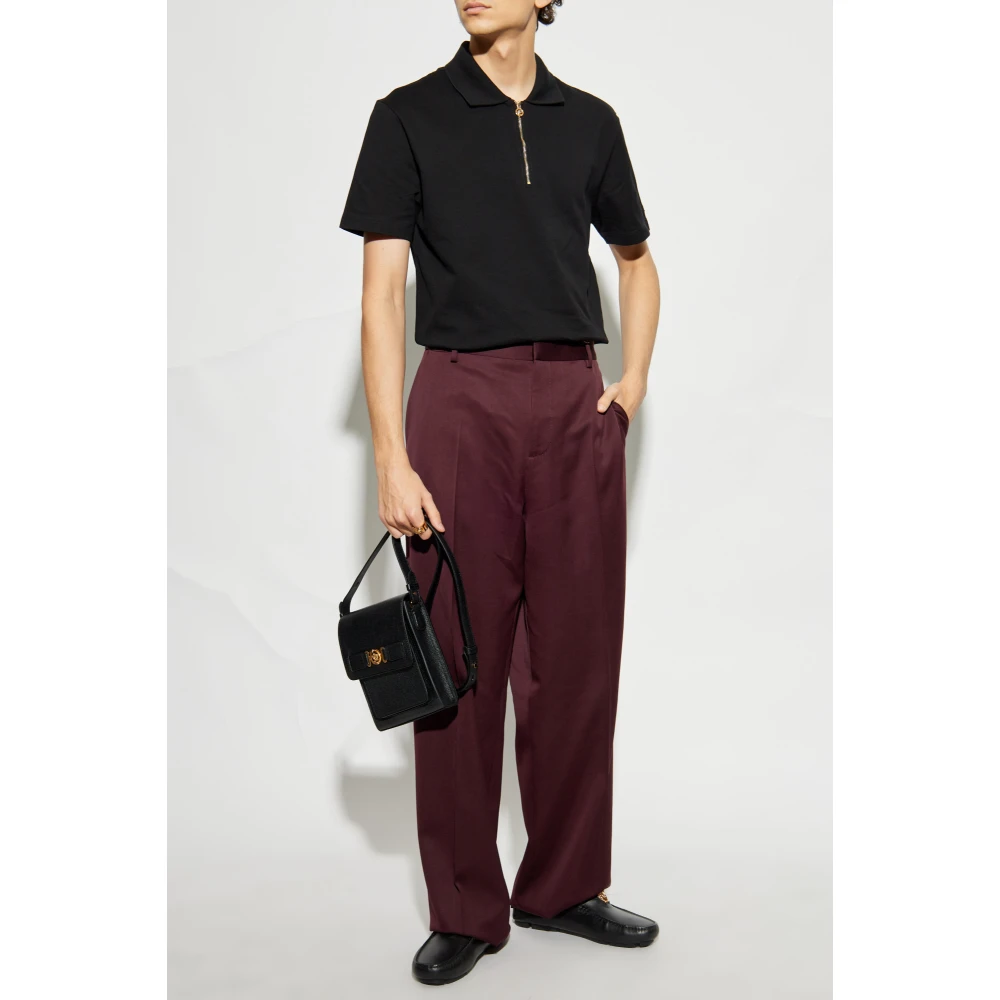 Versace Katoenen polo Black Heren
