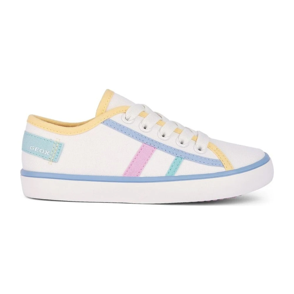 Geox Girls Multicolor White Yellow Kids Trainers - Kids Sneakers - 34 Eu - Kids