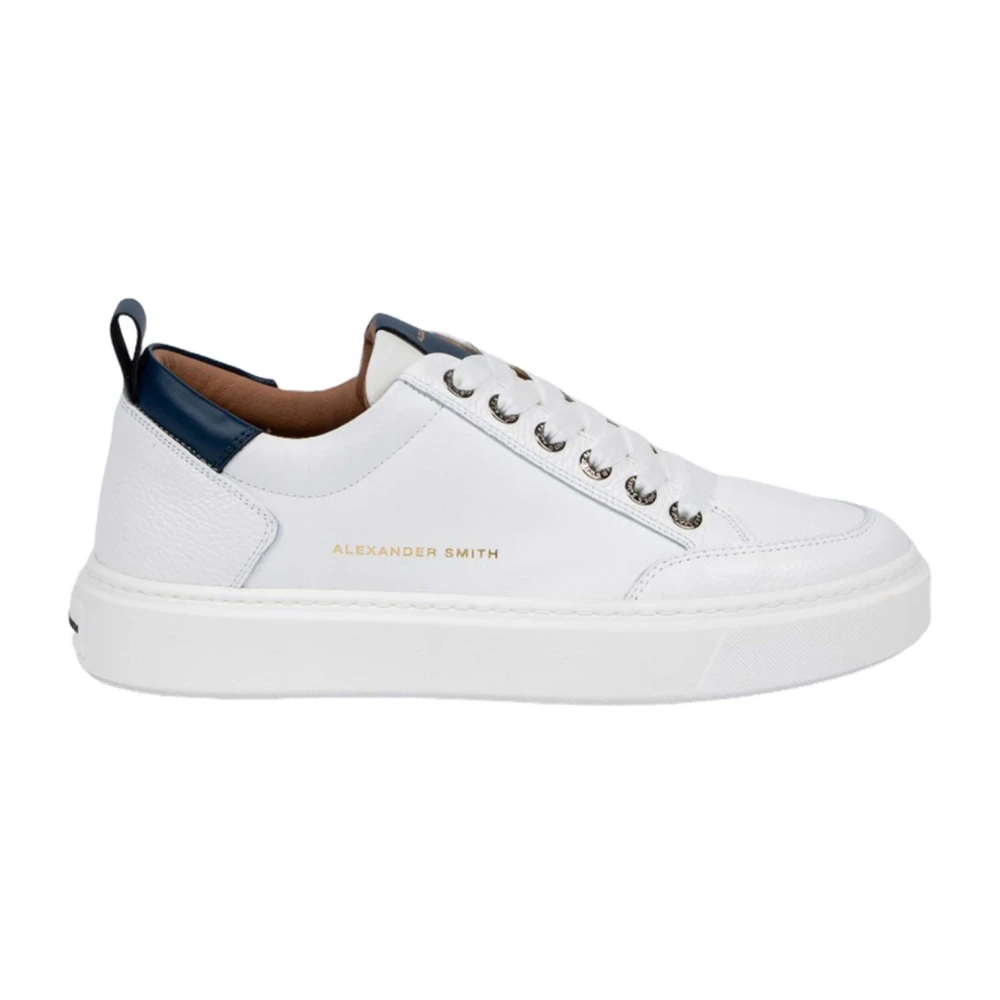 Alexander Smith Witte en Blauwe Bond Sneakers Heren Schoenen