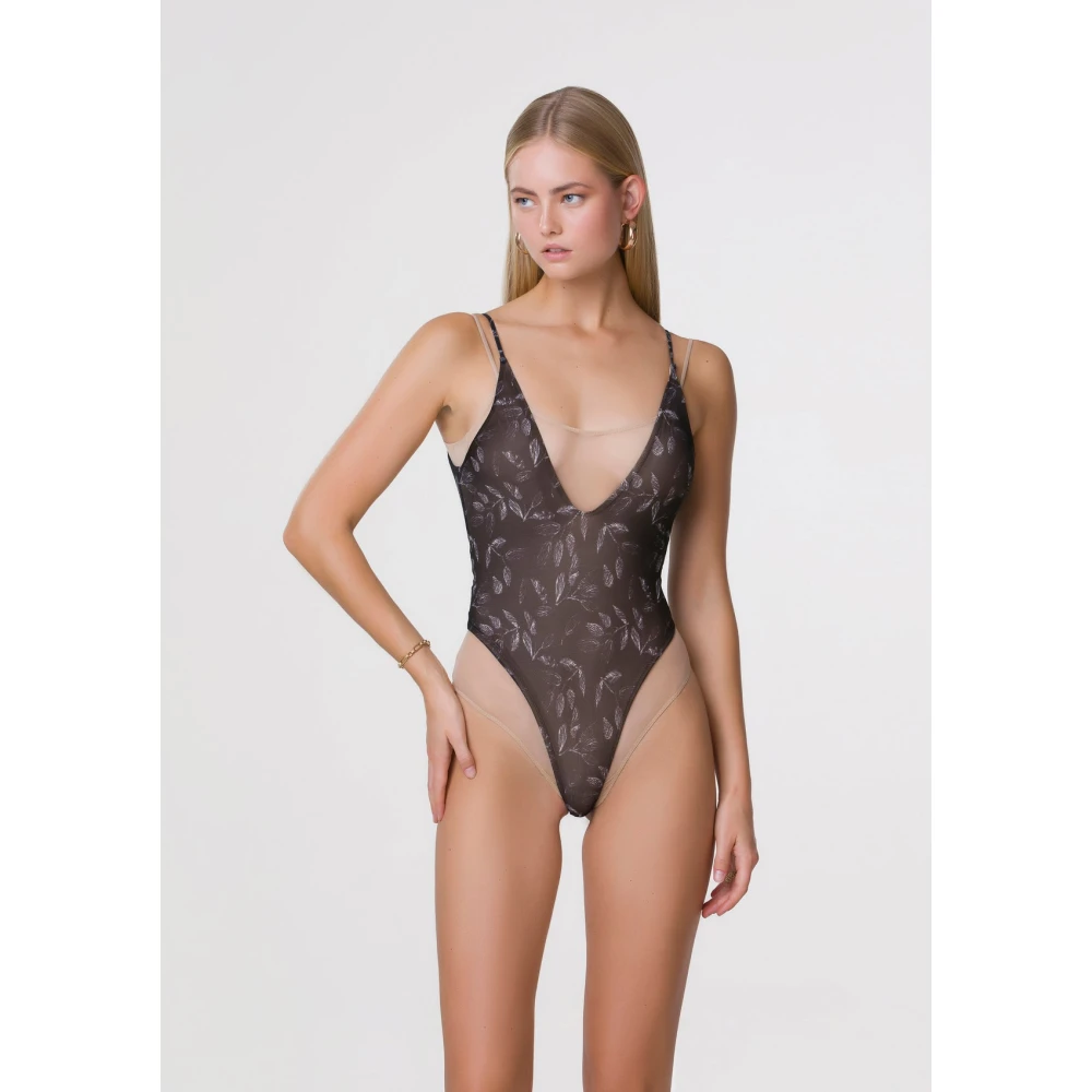 Me-Fui Gedrukte Tule Monokini Twist Badpak Multicolor Dames